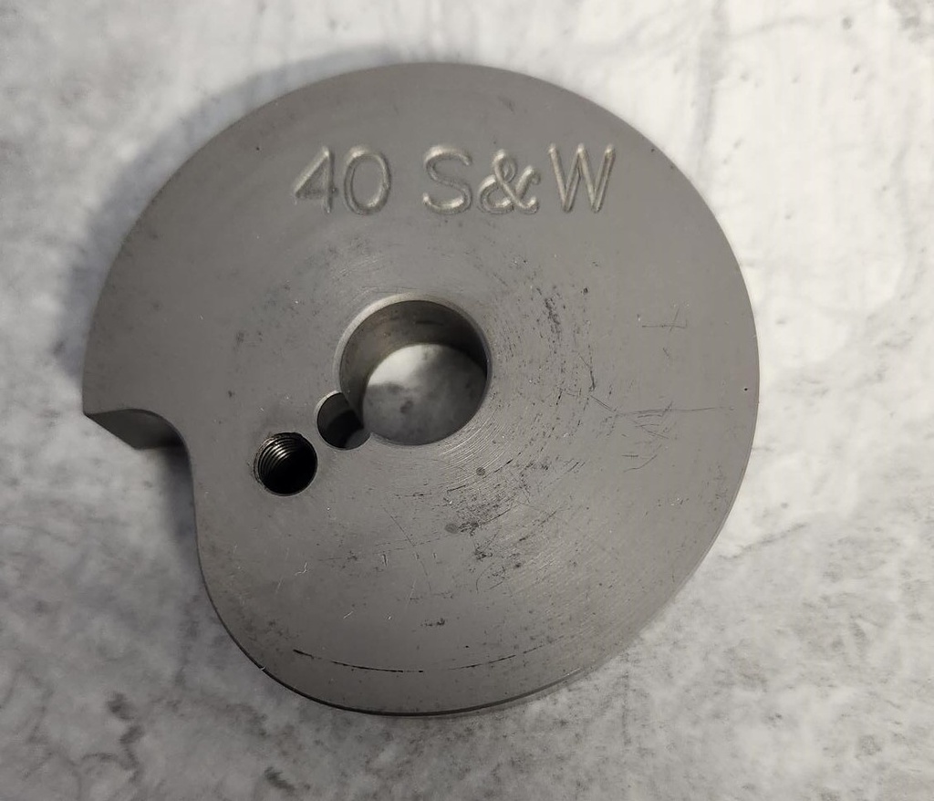 40S&W Conversion Disc for DC / Manual Rollsizer (Nitrided)